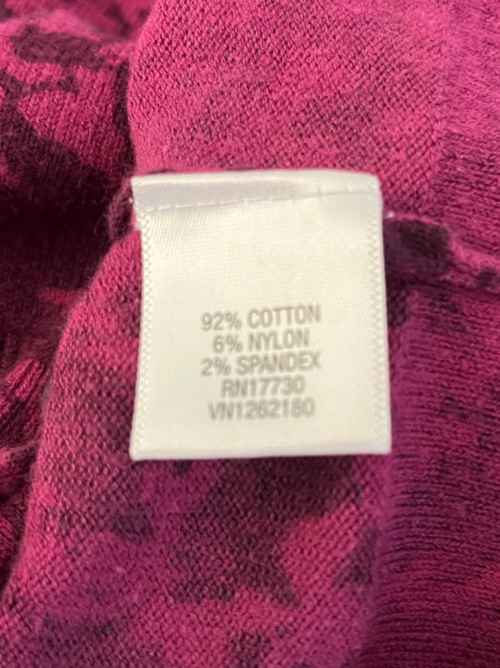 Merona Raspberry Pink Patterned Button-Front Cardigan - Picture 4 of 5